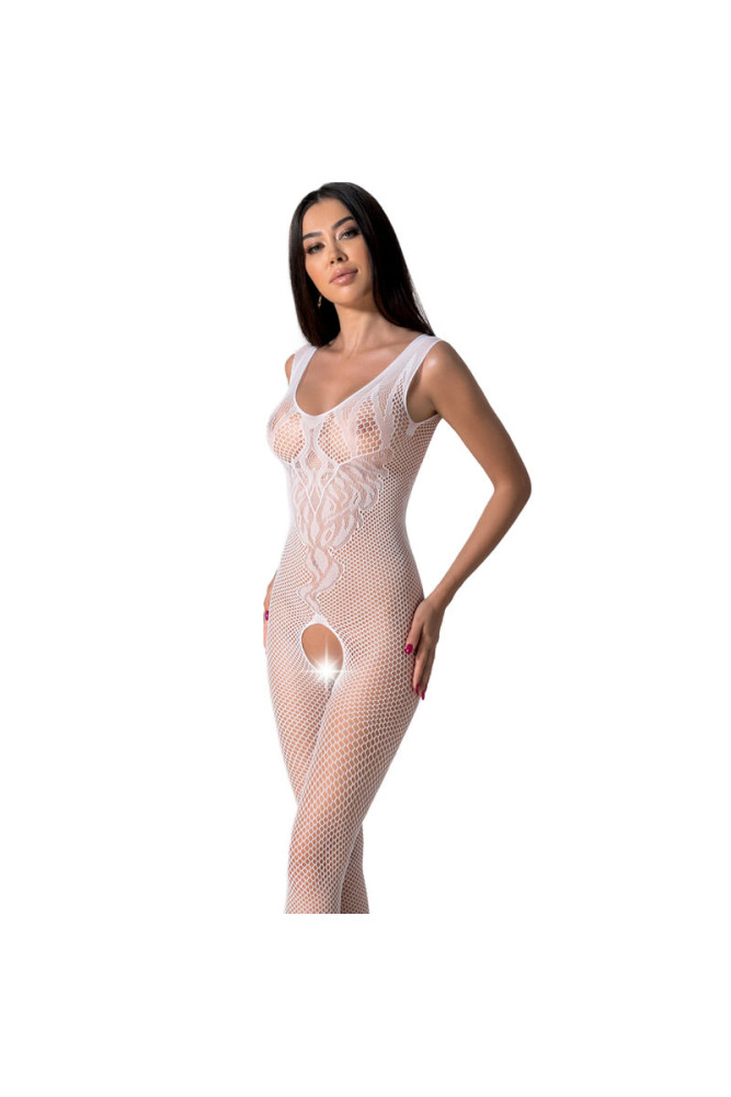 PASSION - BS098 BODYSTOCKING BIANCO TAGLIA UNICA
