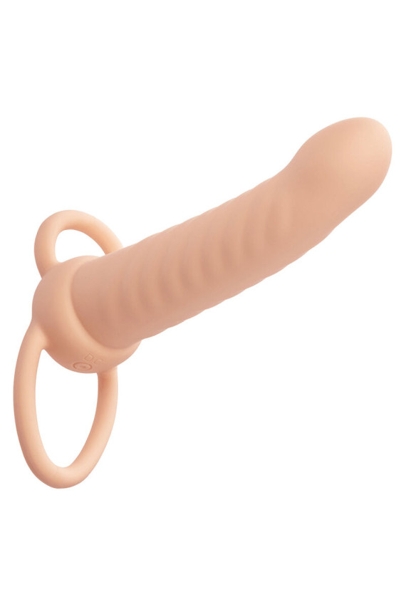CALEXOTICS - MAXX RIBBED DUAL PENETRATOR 10 VIBRAZIONI CARNE