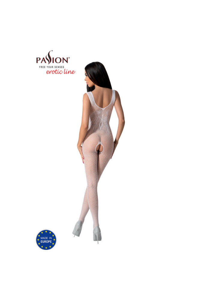 PASSION - BS098 BODYSTOCKING BIANCO TAGLIA UNICA