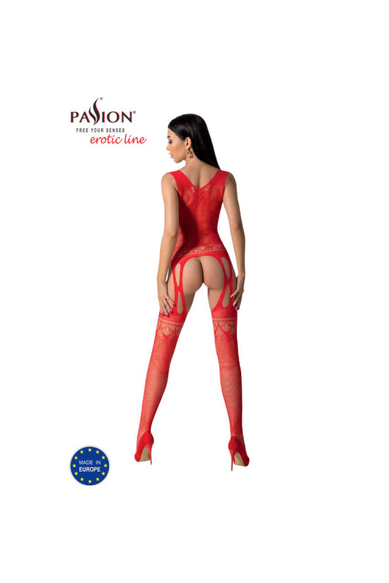 PASSION - BS099 BODYSTOCK ROSSO TAGLIA UNICA