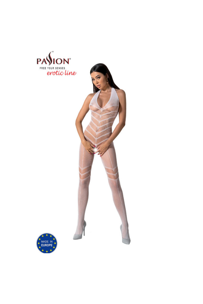 PASSION - BODYSTOCKING BIANCO BS100 TAGLIA UNICA