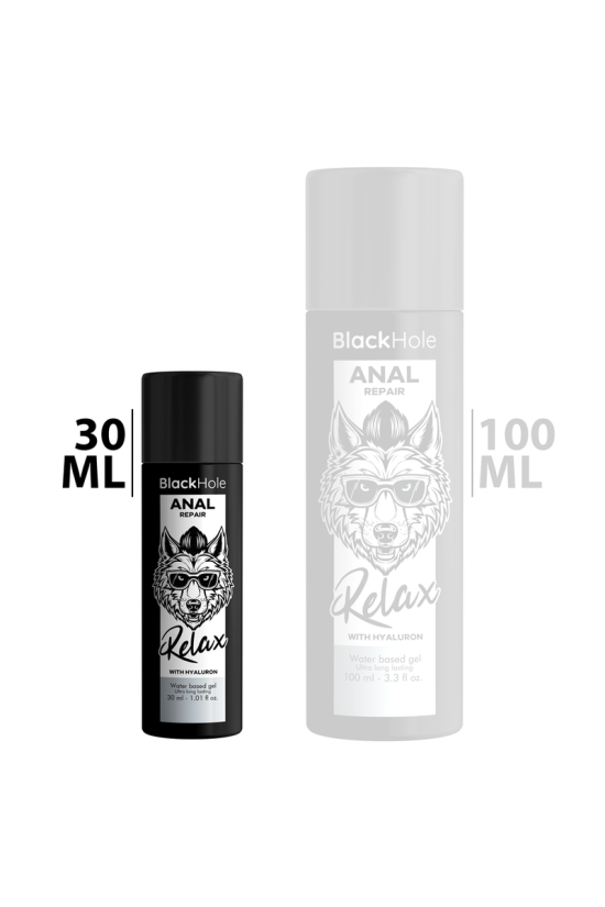 BLACK HOLE - RIPARATORE ANALE A BASE D'ACQUA RELAX CON IALURONICO 30 ML
