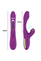 INTENSE - ATENEO VIBRATORE MULTIFUNZIONE RICARICABILE 7 VIBRAZIONI CON LINGUA OSCILLANTE E ASPIRAZIONE VIOLA