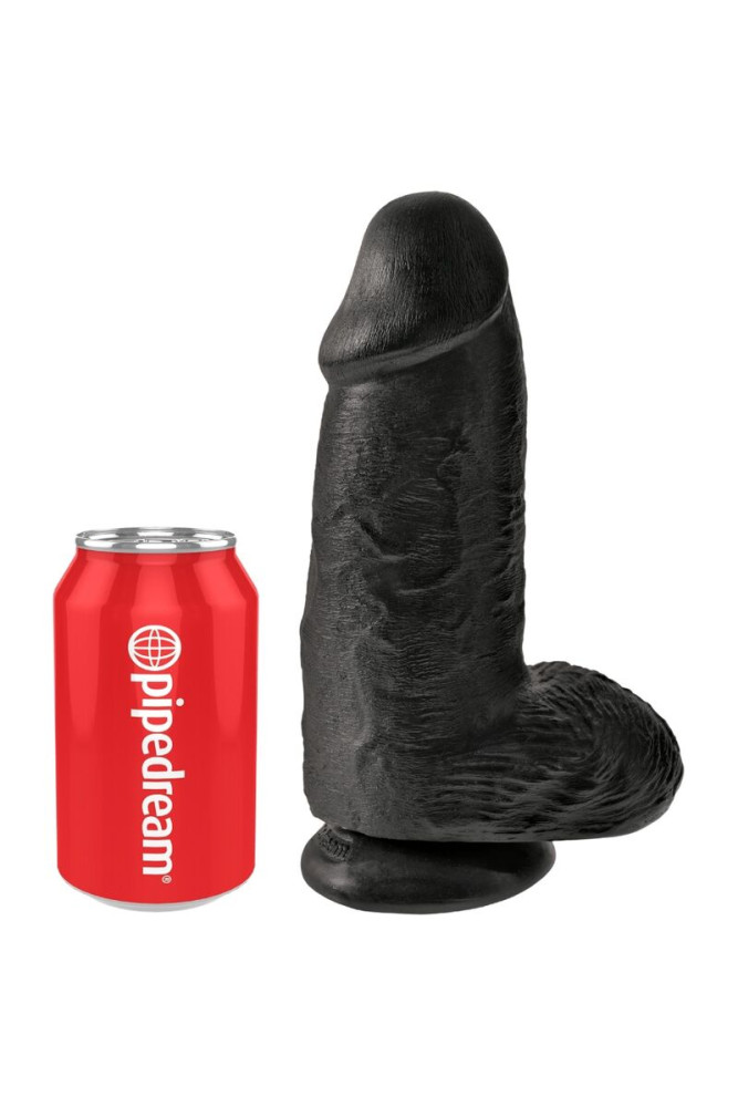 KING COCK - PENE REALISTICO PASSODATO 23 CM NERO