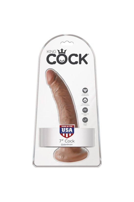 KING COCK - PENE REALISTICO 17.5 CM CARAMEL