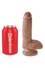 KING COCK - PENE REALISTICO CON SFERE 13.2 CM CARAMEL