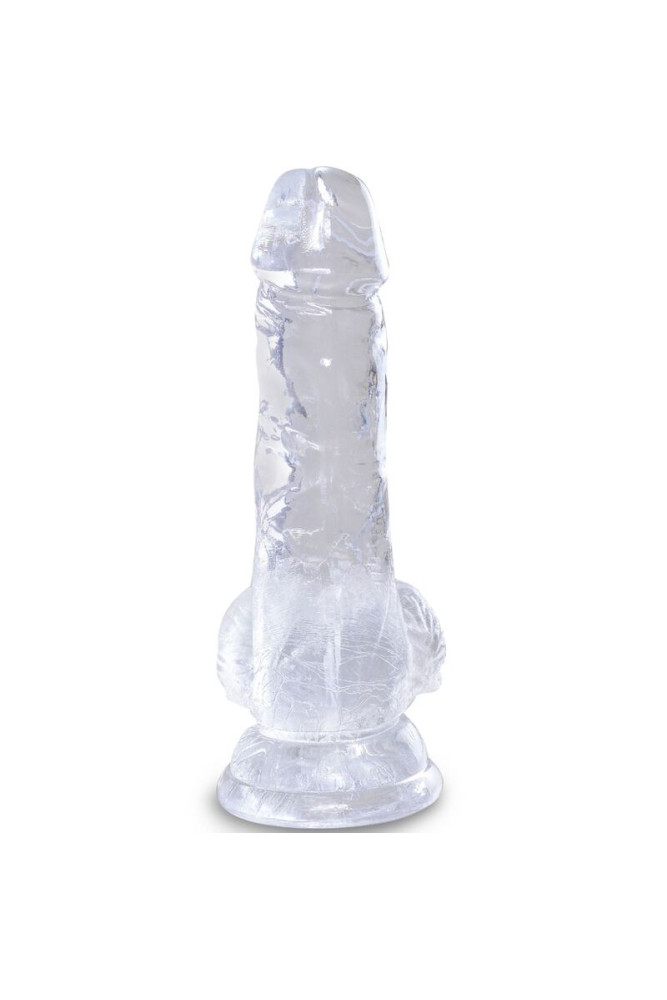 KING COCK - CLEAR PENE REALISTICO CON SFERE 10.1 CM TRASPARENTE