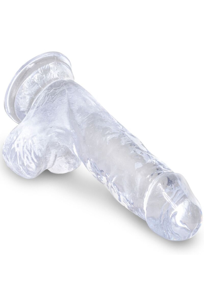 KING COCK - CLEAR PENE REALISTICO CON SFERE 10.1 CM TRASPARENTE
