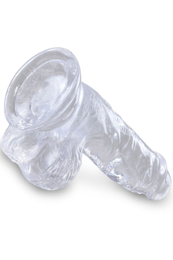 KING COCK - CLEAR PENE REALISTICO CON SFERE 10.1 CM TRASPARENTE
