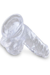 KING COCK - CLEAR PENE REALISTICO CON SFERE 10.1 CM TRASPARENTE
