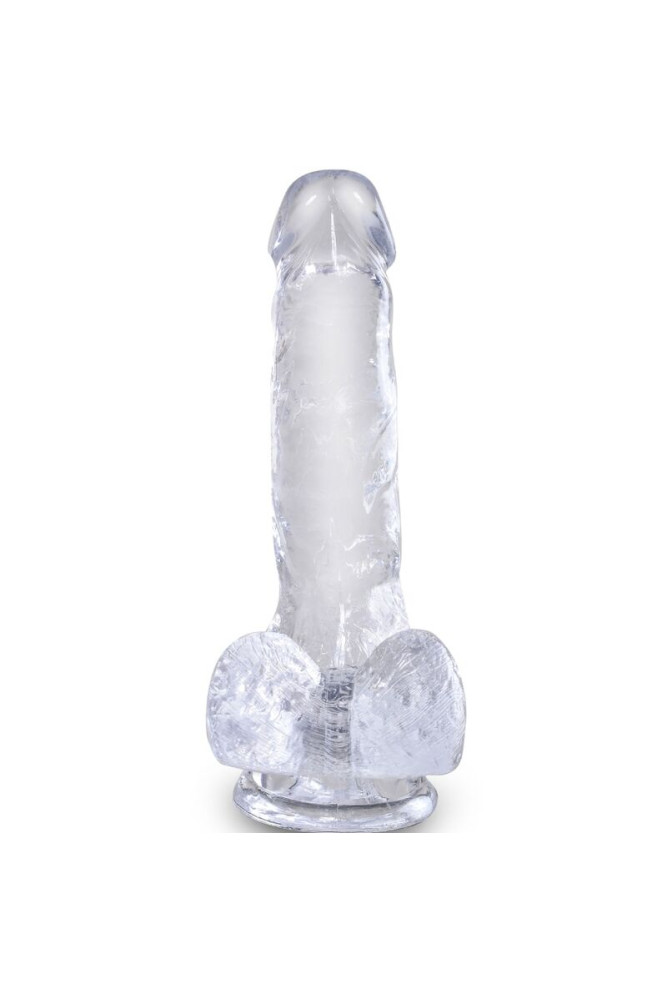 KING COCK - CLEAR PENE REALISTICO CON SFERE 13.5 CM TRASPARENTE