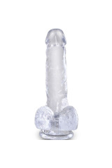 KING COCK - CLEAR PENE REALISTICO CON SFERE 13.5 CM TRASPARENTE