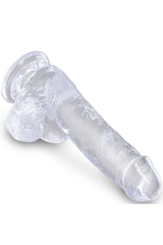 KING COCK - CLEAR PENE REALISTICO CON SFERE 13.5 CM TRASPARENTE