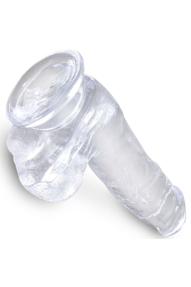 KING COCK - CLEAR PENE REALISTICO CON SFERE 13.5 CM TRASPARENTE