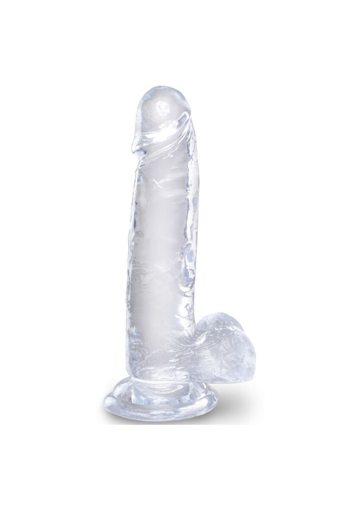 KING COCK - CLEAR PENE REALISTICO CON SFERE 15.2 CM TRASPARENTE