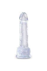 KING COCK - CLEAR PENE REALISTICO CON SFERE 15.2 CM TRASPARENTE