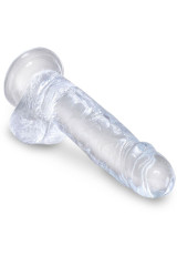 KING COCK - CLEAR PENE REALISTICO CON SFERE 15.2 CM TRASPARENTE