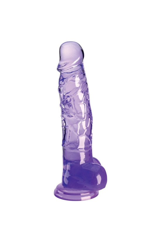 KING COCK - CLEAR PENE REALISTICO CON SFERE 16.5 CM VIOLA