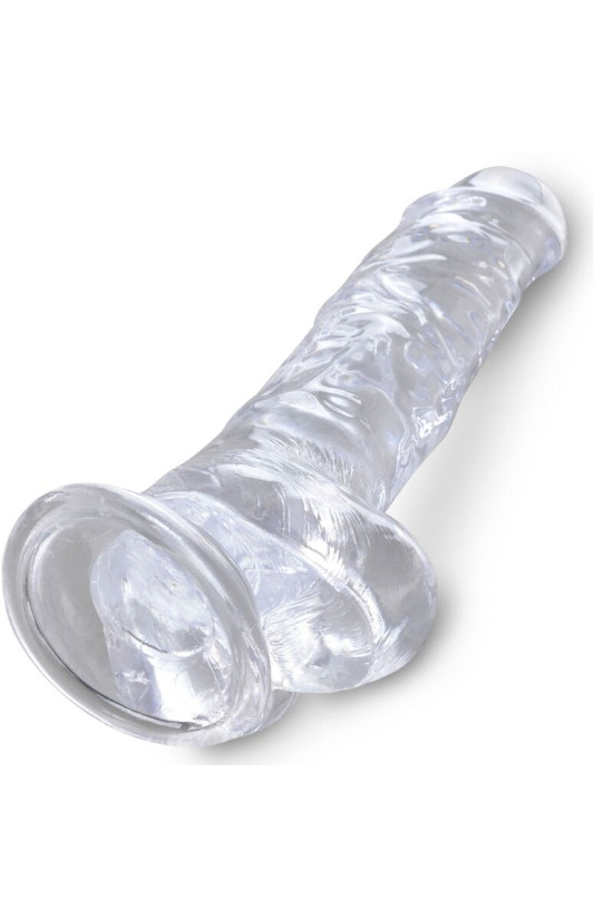 KING COCK - CLEAR PENE REALISTICO CON SFERE 16.5 CM TRASPARENTE