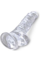 KING COCK - CLEAR PENE REALISTICO CON SFERE 16.5 CM TRASPARENTE