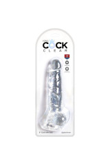 KING COCK - CLEAR PENE REALISTICO CON SFERE 16.5 CM TRASPARENTE