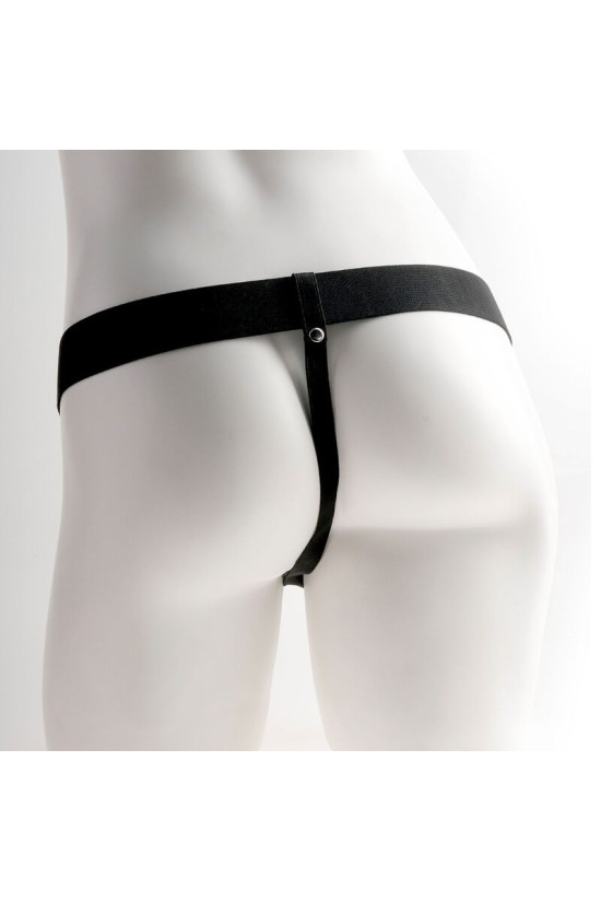 FETISH FANTASY SERIES - IMBRACATURA REGOLABILE PENE REALISTICO CON SFERE RICARICABILI E VIBRATORE 23 CM