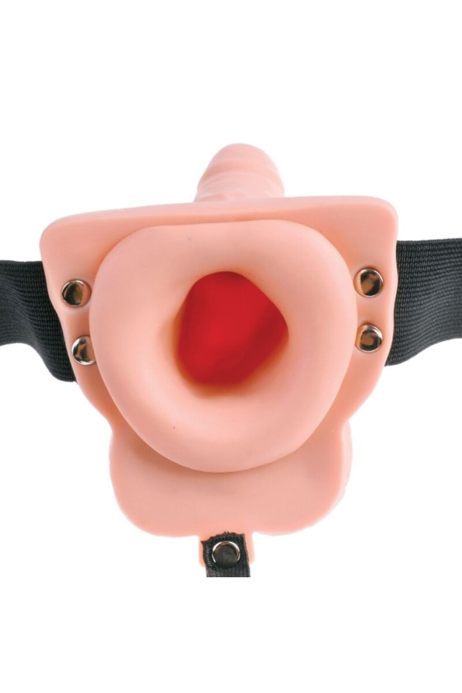 FETISH FANTASY SERIES - IMBRAGATURA REGOLABILE TELECOMANDO PENE REALISTICO CON TESTICOLI RICARICABILI E VIBRATORE 15 CM