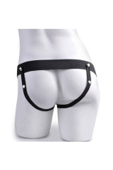 FETISH FANTASY SERIES - IMBRAGATURA REGOLABILE TELECOMANDO PENE REALISTICO CON TESTICOLI RICARICABILI E VIBRATORE 15 CM