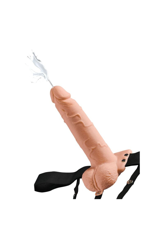 FETISH FANTASY SERIES - IMBRACATURA REGOLABILE PENE REALISTICO CON SFERE SQUIRTING 19 CM