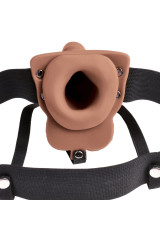 FETISH FANTASY SERIES - IMBRACATURA REGOLABILE PENE REALISTICO CON TESTICOLI RICARICABILI E VIBRATORE 15 CM