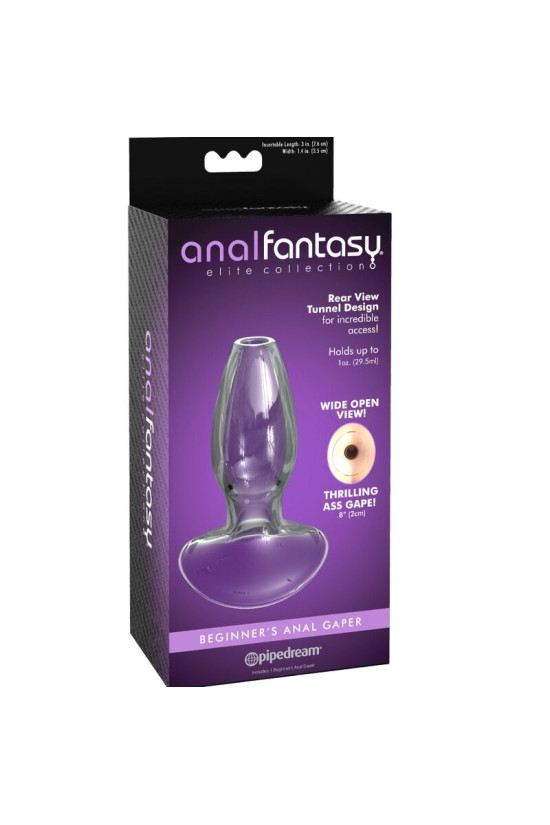 ANAL FANTASY ELITE COLLECTION - DILATATORE ANALE GAPER PER PRINCIPIANTI CRISTALLO TAGLIA S