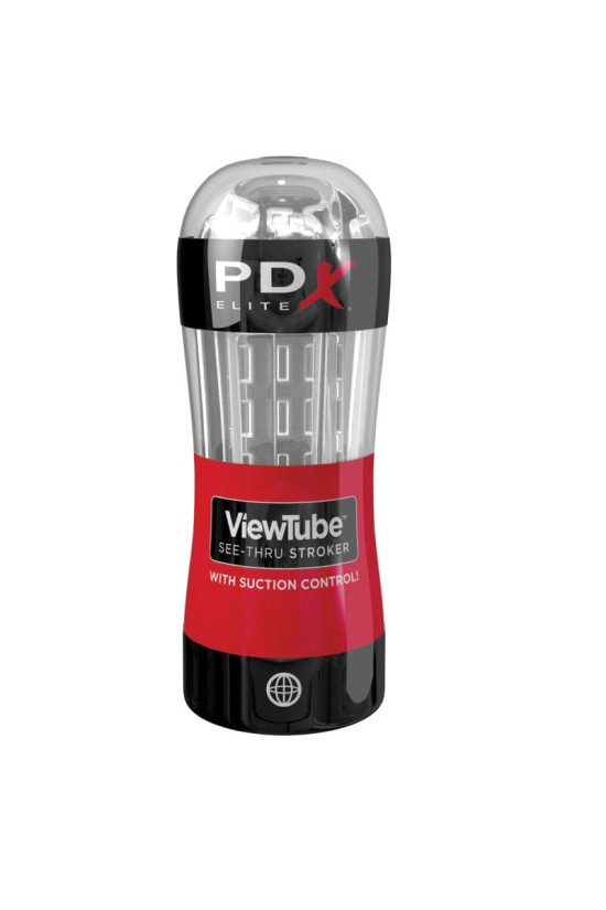 PDX ELITE - MASTURBATORE STROKER VIEWTUBE CONTROL ASPIRAZIONE TRASPARENTE