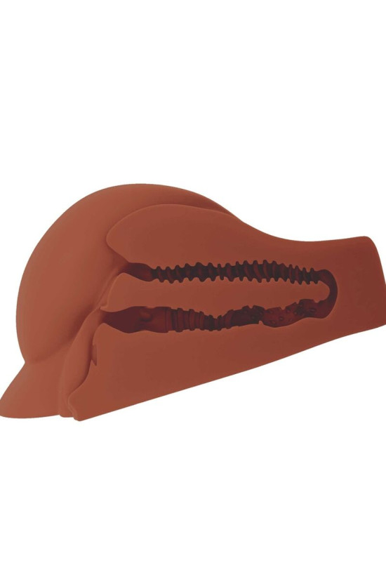 PDX PLUS - MASTURBATORE MARRONE A DOPPIA ENTRATA ASS XL PERFECT