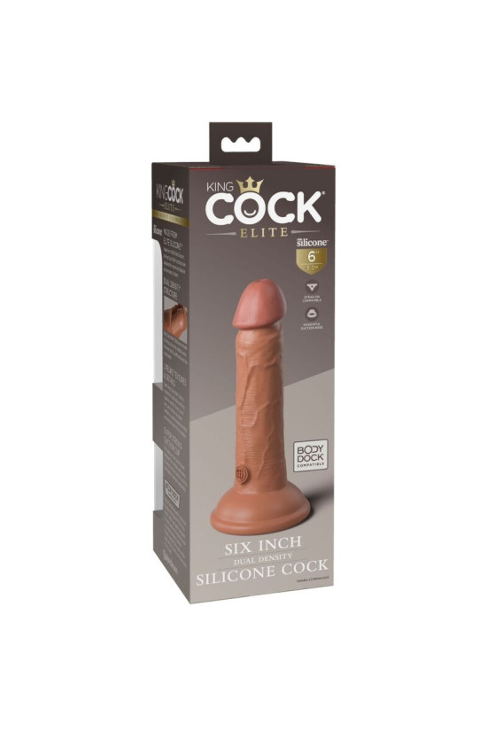 KING COCK - ELITE DILDO REALISTICO IN SILICONE 15.2 CM CARAMEL