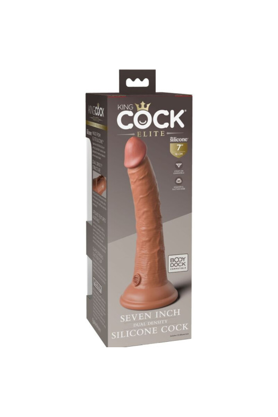 KING COCK - ELITE DILDO REALISTICO IN SILICONE 17.8 CM CARAMEL