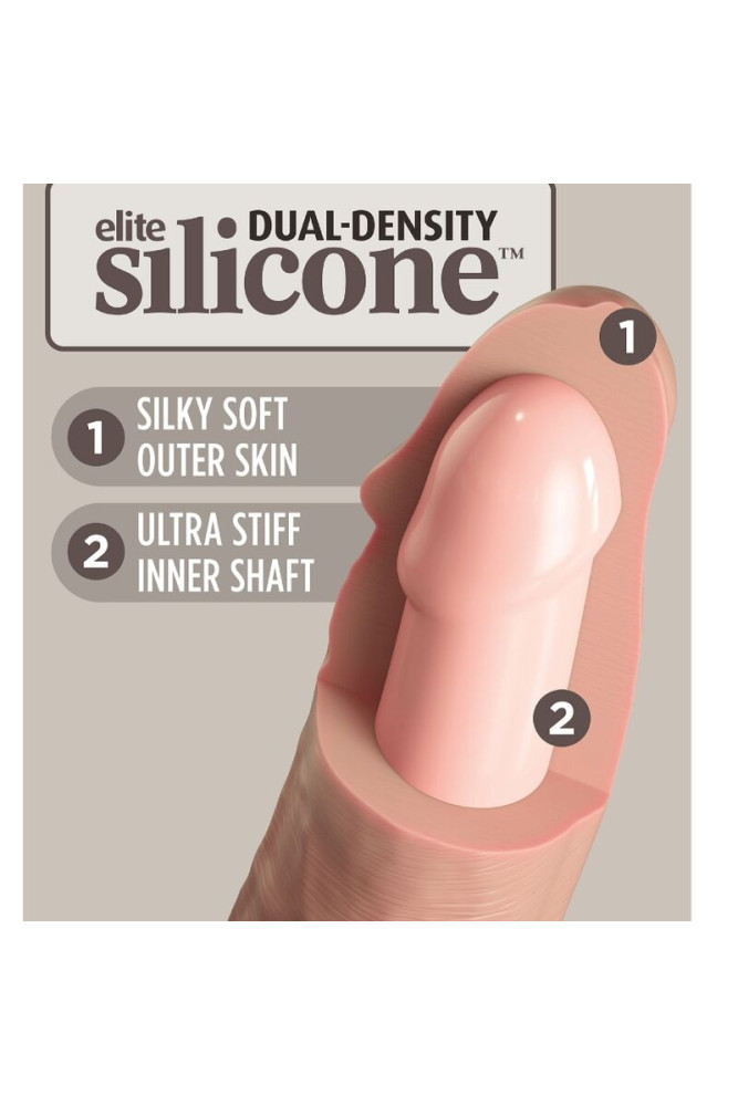 KING COCK - ELITE DILDO REALISTICO IN SILICONE 17.8 CM