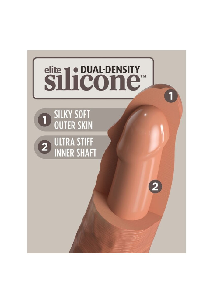 KING COCK - ELITE DILDO REALISTICO IN SILICONE 20.3 CM CARAMEL