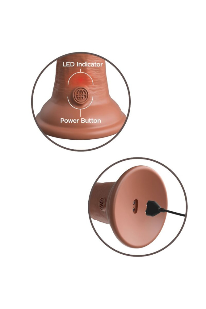 KING COCK - ELITE DILDO REALISTICO VIBRANTE E SILICONE 15.2 CM CARAMEL