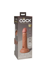 KING COCK - ELITE DILDO REALISTICO VIBRANTE E SILICONE 15.2 CM CARAMEL