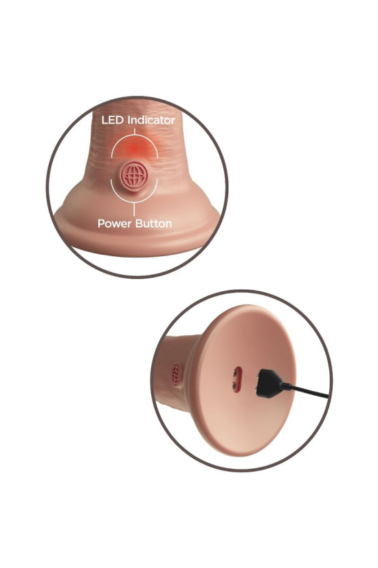 KING COCK - ELITE DILDO REALISTICO VIBRANTE E SILICONE 15.2 CM