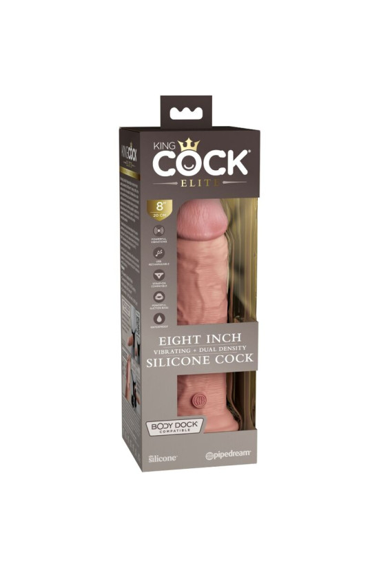 KING COCK - ELITE DILDO REALISTICO VIBRANTE E SILICONE 20.3 CM