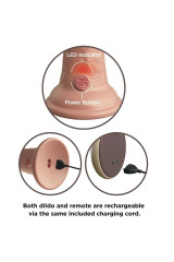 KING COCK - ELITE VIBRATORE DILDO REALISTICO E TELECOMANDO IN SILICONE 23 CM