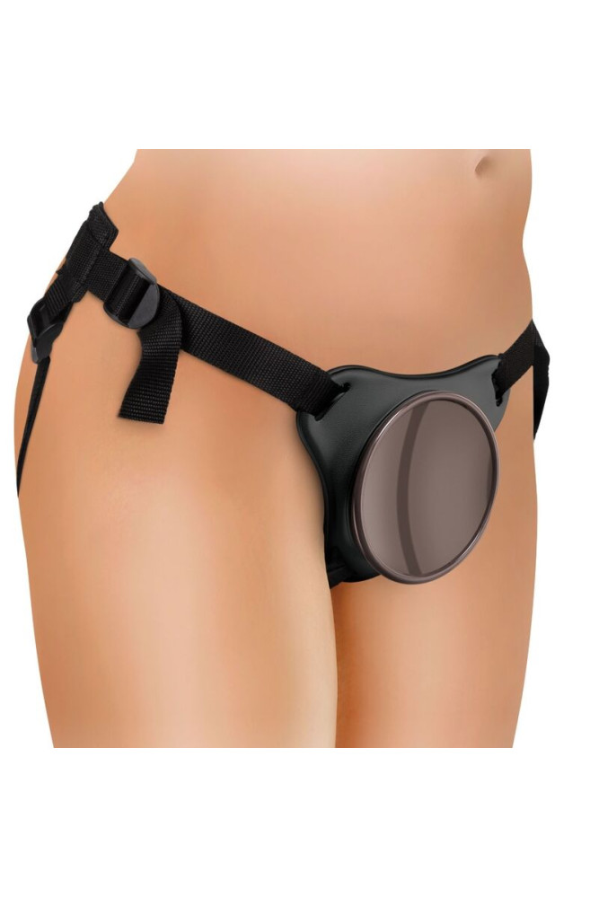 KING COCK - ELITE KIT IMBRACATURA REGOLABILE DELUXE ANELLO CON TESTICOLI E DILDO 20.3 CM