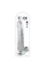 KING COCK - CLEAR DILDO CON TESTICOLI 24.8 CM TRASPARENTE
