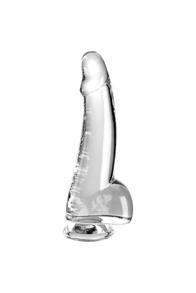KING COCK - CLEAR DILDO CON TESTICOLI 15.2 CM TRASPARENTE