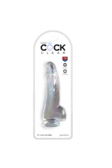 KING COCK - CLEAR DILDO CON TESTICOLI 15.2 CM TRASPARENTE
