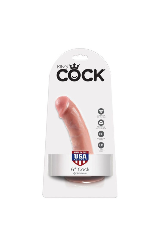 KING COCK - 6 DILDO FLESH 15.2 CM