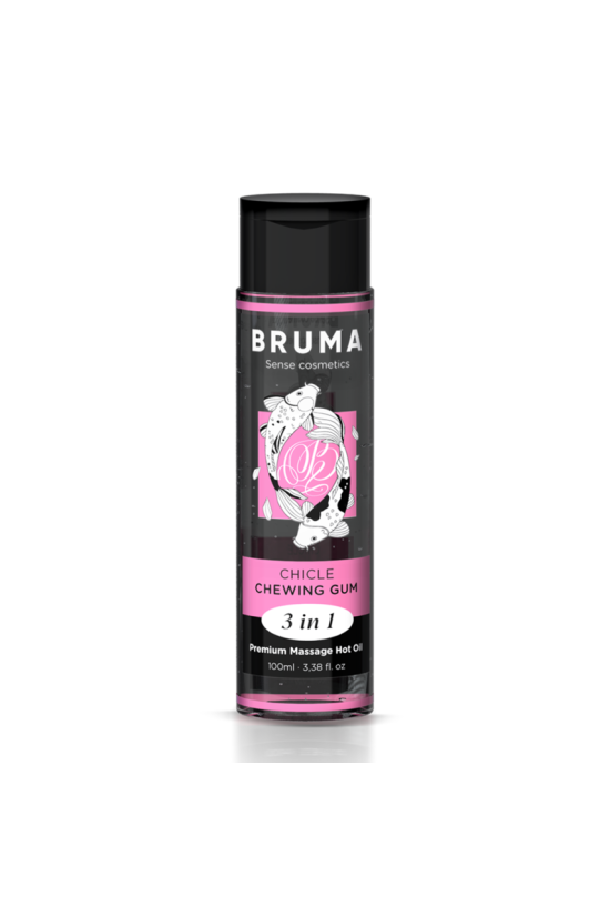 BRUMA - OLIO DA MASSAGGIO PREMIUM EFFETTO CALORE SAPORE GOMMA 3 IN 1 - 100 ML
