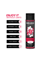 BRUMA - OLIO DA MASSAGGIO PREMIUM EFFETTO CALORE SAPORE FRAGOLA 3 IN 1 - 100 ML