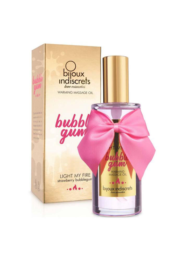 BIJOUX - INDISCRETS LIGHT MY FIRE OLIO DA MASSAGGIO EFFETTO CALORE GUSTO GOMMA